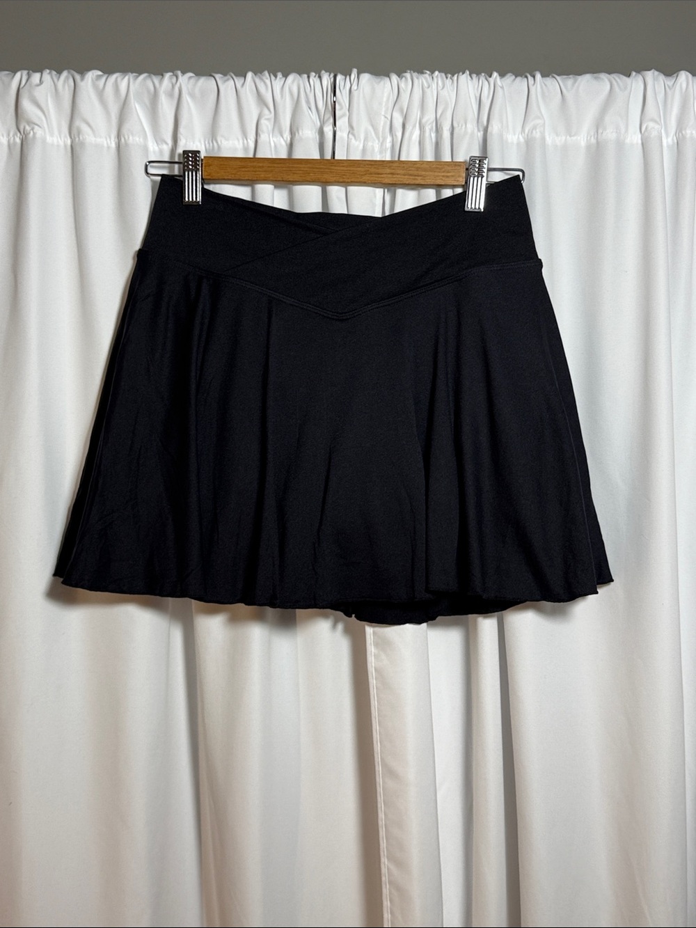 Women's Black Skort with V-Waist Band
